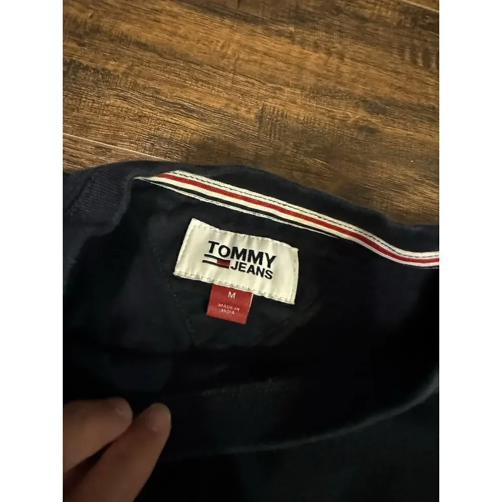 Tommy Jeans T-Shirt Blue Cotton Heavyweight Logo Sz: medium